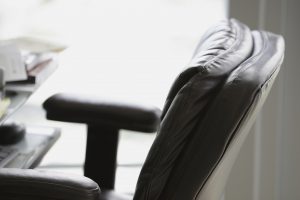 Office chair at an office desk